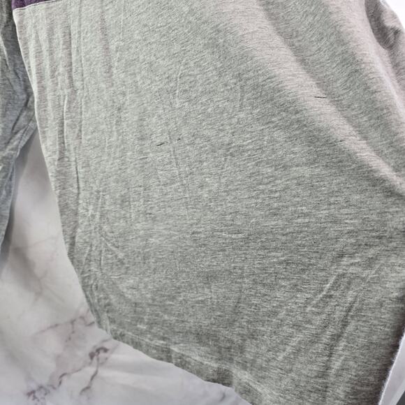 Marine Layer T Shirt Mens Medium Long Sleeve Crew Neck Gray Purple Stripe - Picture 11 of 13